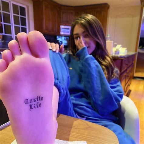 madison beer feet tattoos